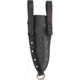 Dawson Knives Mojave 6 Fixed Blade Knife, 11.38in Overall, 6in Hamon Finish Cpm-3V Carbon Steel Blade, Black/Red Sculpted G10 Handle, Serialized, Black Kydex And Brown Leather Sheath, DW03050