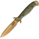 Dawson Knives Raider 4 OD Green Fixed Blade Knife, 9in Overall, 4in Arizona Copper Finish Cpm-3V Carbon Steel Blade, OD Green Sculpted G10 Handle, Serialized, Black Kydex And Brown Leather Sheath, DW63998