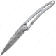 Deejo Naked 15g Linerlock Nouveau Folding Knife, 2in Satin Z40C13 SS Blade, Satin SS, 7CN014