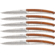 Deejo Steak Knife Set, 4.25 Z40C13 stainless blade, Coralwood handle, 6AB000005