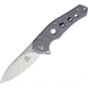 Defcon 3329 Framelock Folding Knife, 3in Satin D2 Tool Steel Blade, Gray Titanium Handle, Pocket Clip, TF3329
