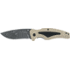 Defcon 5 Bravo Tactical Folding Knife, 3.14in, SS 8Cr13MOV, SS Blade w/ Ti Coating, GFN Handle w/ Carbon Fiber, Tan, D5-K002