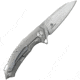 Defcon JK Hybrid Framelock Blk/Gray Folding Knife, 3.63in D2 Tool Steel Sheepsfoot Blade, Black Textured G10 Handle With Gray Titanium Back Handle, Glass Breaker, Stonewash And Satin Blade, TF3220