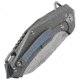 Defcon JK Hybrid Framelock Blk/Gray Folding Knife, 3.63in D2 Tool Steel Sheepsfoot Blade, Black Textured G10 Handle With Gray Titanium Back Handle, Glass Breaker, Stonewash And Satin Blade, TF3220