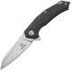 Defcon JK Hybrid Framelock Blk/Gray Folding Knife, 3.63in D2 Tool Steel Sheepsfoot Blade, Black Textured G10 Handle With Gray Titanium Back Handle, Glass Breaker, Stonewash And Satin Blade, TF3220