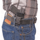 DeSantis Inside Heat IWB Saddle Leather Holster, Springfield Hellcat OSP, Right Hand, Plain, Black, 127BA6RZ0