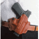 DeSantis Mini Slide OWB Belt Holster, Unlined Leather, RM1C, Right Hand, Plain, Tan, RM1C, 086TA1ZZ0
