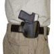 DeSantis Simple Slide Belt Leather Holster, Fits Most Medium Autos and Small Revolvers, Left Hand, Lined, Black, 119BBG2Z0