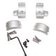 DNZ Products Hunt Masters Two Piece Mounts - Marlin XL7/XS7/Winchester 70, Low Ring, 1 in Tube, 4 Screws, Silver, 2W71TLS