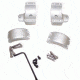 DNZ Products Hunt Masters Two Piece Mounts - Savage Flatback 2003 And Older, Low Ring, 1 in Tube, 4 Screws, Silver, 2SF1TLS