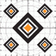Do All Outdoors Paper Target, 10Pk, Black Diamond, 10x10 PT3