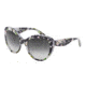 Dolce&amp;Gabbana ALMOND FLOWERS DG4236 Bifocal Prescription Sunglasses DG4236-28428G-56 - Lens Diameter 56 mm, Frame Color Black Peach Flowers