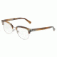 Dolce&amp;Gabbana DG3270 Eyeglass Frames 3116-52 - Striped Brown/silver Frame