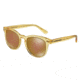 Dolce&amp;Gabbana DG4254 Sunglasses 2825F9-51 - Transparent Yellow Frame, Brown Mirror Bronze Lenses