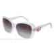 Dolce&amp;Gabbana FLOWERS DG4184 Sunglasses 656/8G-57 - Crystal Frame, Gray Gradient Lenses