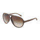 Dolce&amp;Gabbana OVER-MOLDED RUBBER DG6076 Progressive Prescription Sunglasses DG6076-265213-6112 - Lens Diameter 61 mm, Frame Color Brown Rubber