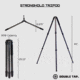 Double Tap Industries Stronghold Carbon Fiber Shooting Tripod w/Leveling Head, Black, TRI-CF-002L