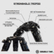 Double Tap Industries Stronghold Carbon Fiber Shooting Tripod w/Leveling Head, Black, TRI-CF-002L