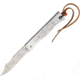 Douk-Douk Folder Chrome Folding Knife with Brown leather sheath, 3.25 Z70CD15 stainless blade, Chrome finish folded steel handle, 815GME BROWN SHEATH