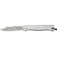 Douk-Douk Folder Silver Folding Knife, 3.125in, Carbon Steel, Silver Steel Handle DD815CH