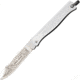Douk-Douk Folder Silver Folding Knife,3in,Carbon Steel,Silver,Folden Steel Handle DD815CHPM