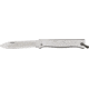 Douk-Douk Folder - Squirrel Folding Knife 3.125in, 3.125in, Carbon Steel, Silver Steel Handle DD840