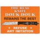 Douk-Douk Poster with Cardboard Construction, Measures 11.625in X 8.25in, Cardboard Construction, Free With Purchase Of Any Douk-Douk Knife, Customer Must Request Free Item, ADVERTISING POSTER