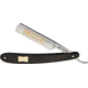 Dovo Straight Razor Carbon Folding Knife,3in,Carbon Steel,Standard Edge,Satin,Black,Wood Handle DOV558130