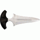 Down Under Knives Bush Dagger Fixed Blade Knife, 4.25in, Mirror Polished Stainless Double Edged Dagger, Contoured Genuine Ebony Handle DUKBD