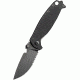 DPx Gear DPx HEST/F Triple Black 3.14in Blade Folding Knife,G10/Titanium Handle,Serrated Edge DPHSF128