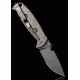 DPx Gear DPx HEST/F Triple Black 3.14in Blade Folding Knife,G10/Titanium Handle,Serrated Edge DPHSF128