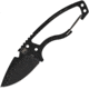 DPx Gear HEAT Hiker Black Knife, 2.5 black ceramic coated 1095HC steel blade, Skeletonized handle, DPHTX023