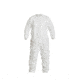 DuPont Tyvek IsoClean Coveralls, Nonsterile, Bound Seams/Neck, Dolman Sleeve, Elastic Wrists/Ankles, White, Large, Case of 25, IC253BWHLG0B