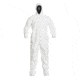 DuPont Tyvek IsoClean Hooded Coverall w/Attached PVC Soles Boots, White, Medium, Case of 25, IC105SWHMD00, Unit CS