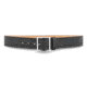 1-3/4" Basketweave Leather Garrison Belt with Gold Buckle