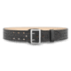 2-1/4" Basketweave Leather Sam Brown 4 Row Stitch Duty Belt with Solid Brass Nickel Buckle
