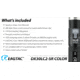EAGTAC DX30LC2-SR Side-LED Rechargeable Flashlight, Spot XP-L HI V2 NW w/ Flood Nichia 219B CRI92 5700K LED, 1080lm/390lm, Black, DX30LC2SR-XPLHINW-SIDE219B-BASE