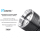 EAGTAC TX3V XHP70.2 Flashlight, 21700 5000mAh li-ion, NW LED, 3317 Lumen, Black, TX3V-XHP702-NW