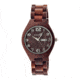 Earth Wood Sapwood Bracelet Watch w/Date, Red, One Size, ETHEW1603