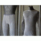 Eberlestock Airbase Long Underwear Top Silver w/ Polypro Mesh, Gray, Medium EG07M