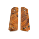 Ed Brown Products Grip Bushing, 1911, Government, Smooth, Poplar Burl, Pair 4 Design, Amber, 45-POPL-4