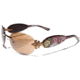 Ed Hardy Three Old School Roses Sunglasses - Cocoa Frame, Brown Lens