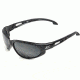 Edge Eyewear Dakura Safety Glasses - Black Frame, Silver Mirror Lens SW117