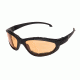 Edge Eyewear Falcon Thin Temple Sunglasses, Soft-Touch Matte Black Frame / Tiger's Eye Vapor S, GSF610-TT