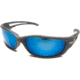 KazbekXL - Black Frame-Polarized Aqua Precision Blue Mirror Lens TSKAP-XL218