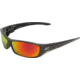 Edge Eyewear Reclus Safety Glasses Black Frame Aqua Precision Red Mirror Lens Srap119