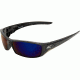 Edge Eyewear Reclus Safety Glasses Black Frame Blue Mirror Lens Sr118