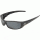 Edge Eyewear Reclus Safety Glasses Black Frame Silver Mirror Lens Sr117