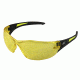 Edge Safety Delano G2 Sunglasses, Black Frame, Yellow Lens, SD112-G2