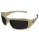 Edge Tactical Hamel  Shooting Glasses, Sand Thin Temple &quot; Matte Sand Frame /Polarized SmokeLenses, Smoke, One Size TXH736-TT